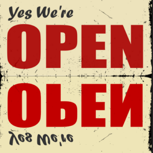 Yes we're open